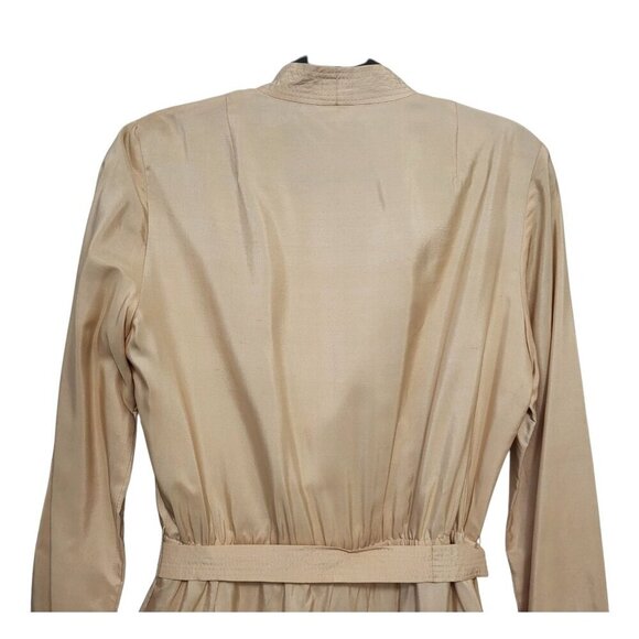 Vintage Silk Shirt Dress 1970s New Threads Belted Midi Hong Kong - Picture 8 of 14